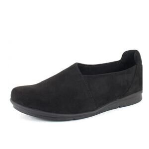 Bussola Coimbra Celeste Flat Slip-on Black Suede 39EU